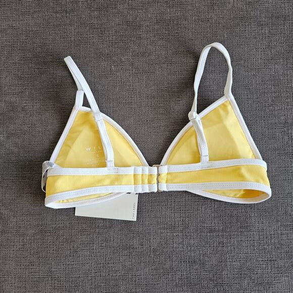 NWT Wilo The Label Women's Butter Yellow 2 Piece Bikini Swimsuit Set Size Small - Picture 4 of 8
